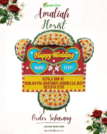 Papan Bunga Pernikahan Dawung